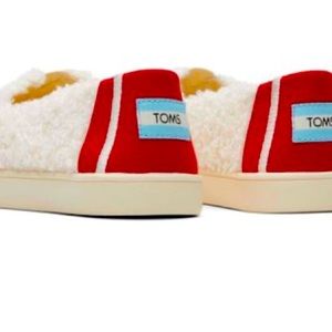 Toms Beige Alpargata Faux Shearling Eclectic Slip-On Sneaker Womens Sz 7M